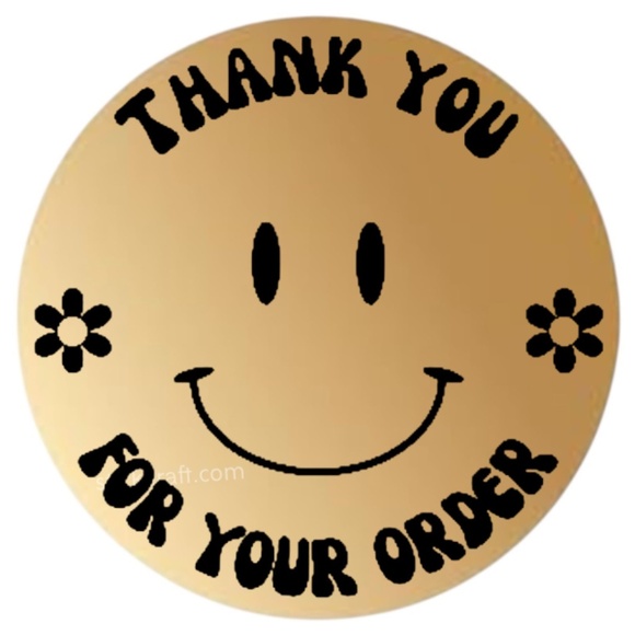 100 Thank You Stickers for your order 2in round Shipping Supplies NWT poshmark - Picture 13 of 15